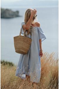Dresses: Breeze Linen Dress | Blue