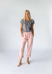Pants: Linen Pants | Pale Peach