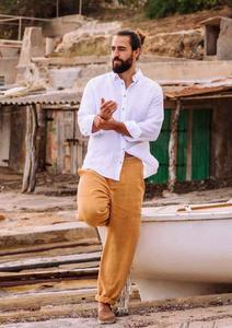 All Mens Fashion: Mens Linen Shirt | White