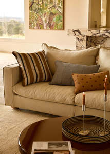 Cushions Throws: Heston Stripe - Pure Linen Cushion