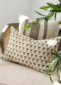 Cushions Throws: Meadow Handblocked Cushion Cover