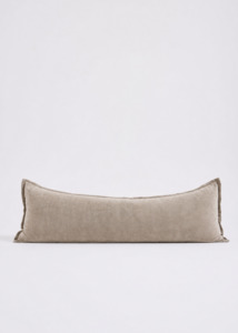 Cushions Throws: Grand Velvet Lumbar Cushion - Mink