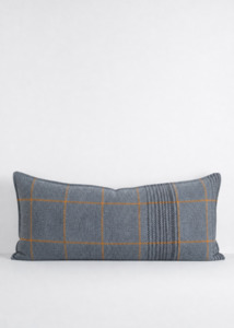 Cushions Throws: Ralph Plaid Lumbar Cushion - River