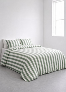 Quilts Bed Covers: Bari Stripe Comforter  - Green