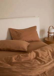 Linen & Cotton Duvet Cover Set | Tan