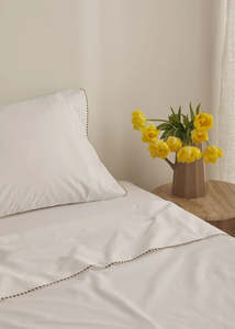 Egyptian Cotton Sheet Set - Pear Embroidery