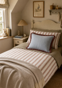 Sweet Clay Block Stripe Children's Duvet Cover | Made in New Zealand