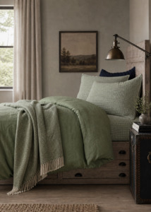Children's Duvet Cover in Sprout | Pure Flax Linen