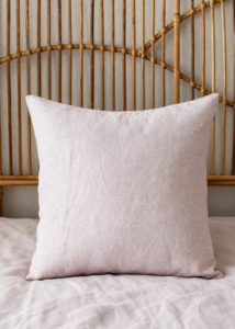 Euros: Linen Euro Cover in Dusky Pink | Made in NZ