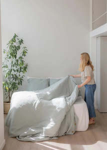 Linen Duvet Cover in Sage
