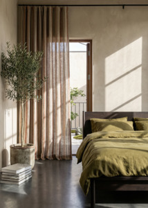 Made In Europe: Linen Duvet Cover in Oxide | Made in NZ