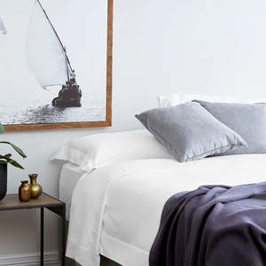 Fitted Sheet in White | 400TC Cotton Sateen