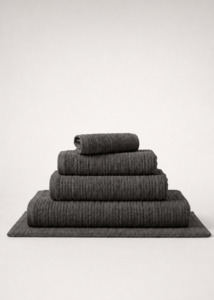 Bathroom: Portuguese Cotton Towels | Charcoal