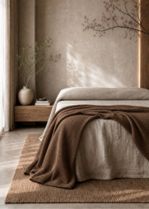 Waffle Blanket - Mocha Brown