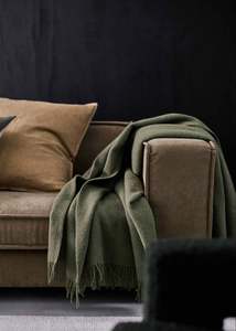 Throws Blankets: Juniper Throw Blanket - 100% New Zealand Wool