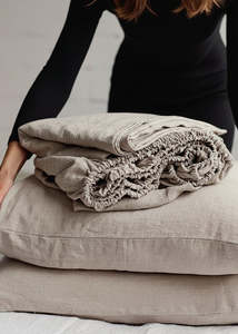 Majeste® Linen Fitted Sheet | Natural | Made in New Zealand