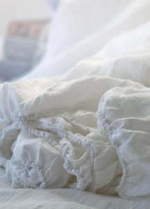 Majeste® Pure White Linen Fitted Sheet | Made in New Zealand
