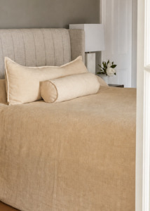Cushions Throws: Long Lumbar Cushion - Soft Butter
