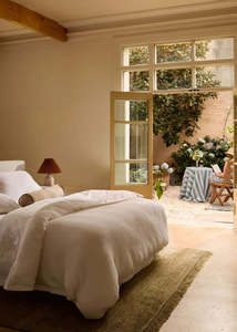 Organic Cotton Waffle Duvet Cover Set - White
