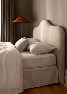 Bedskirts Valances: Linen & Cotton Valance | Oatmeal