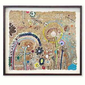 Framed Art: Unfurling  |  Mixed Media  |  by Naomi Faifai