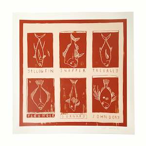 Sam Mathers: 6 Fish Rust  |  Print  |  by Sam Mathers