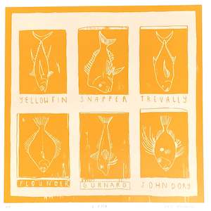 6 Fish Ochre  |  Print  |  by Sam Mathers