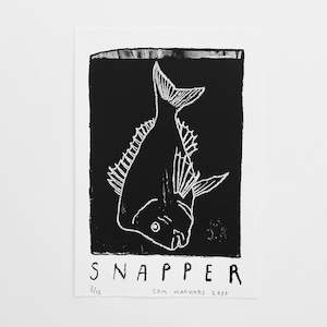 Snapper (black and white)  |  Print  | by Sam Mathers