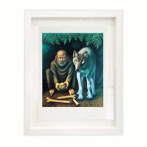 Michael Smither: St Francis and the Wolf  |  Print  |  by Michael Smither