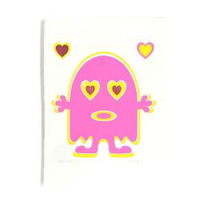 Richard Boyd Dunlop: Love Ghost - Hot Pink  |  Print  |  by Richard Boyd Dunlop