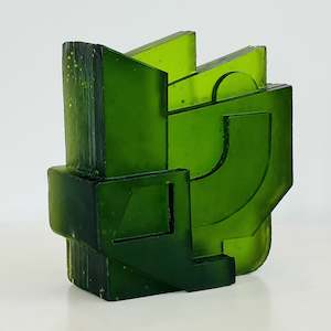 Levi Hawken: Solv No. 4, Olive Glass  |  Sculpture  |  by Levi Hawken