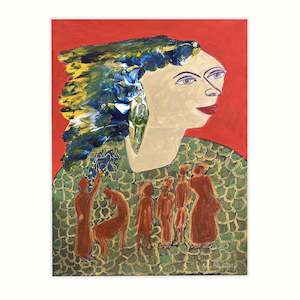 John Boyd Dunlop: Girl with a Bird Earring | Painting | by John Boyd Dunlop