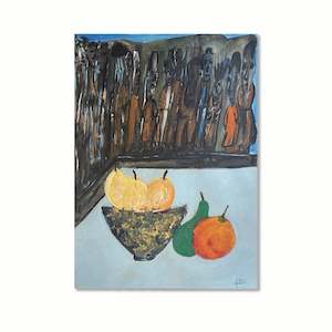 John Boyd Dunlop: Fruit in the Pool | Painting | by John Boyd Dunlop