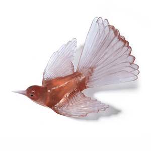 Lukeke: Fantail 1, Rose  |  Cast Glass  |  by Luke Jacomb Studio