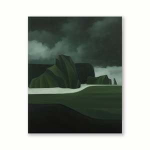 Sean Beldon: Black sand (Piha) | Painting | by Sean Beldon
