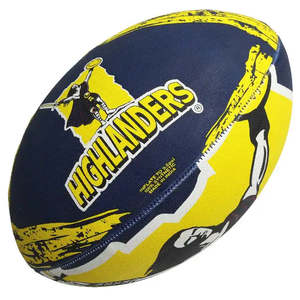 Rugby: GILBERT HIGHLANDERS SUPER RUGBY SUPPORTER 10 INCH BALL
