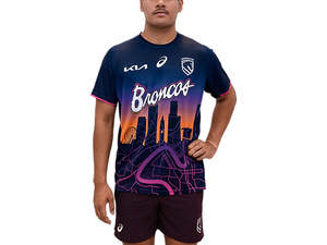 ASICS BRISBANE BRONCOS RUN OUT TEE 2111C333.400