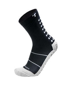 Football: TRUSOX 3.0 THIN MIDCALF/CREW BLACK SOCKS