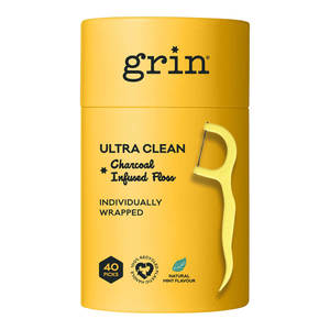 Grin: Ultra Clean Charcoal Infused Floss Picks