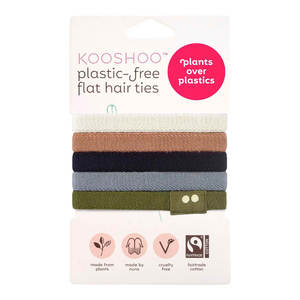 Kooshoo: Plastic-Free Flat Hair Ties - Classic