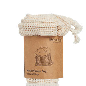 Life Basics By Nourished Life: Unbleached Cotton Mesh Produce Bag