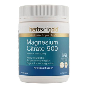 Herbs Of Gold: Magnesium Citrate 900 - 120 Capsules