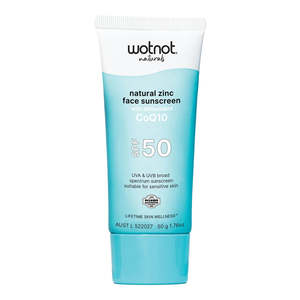 Moisturisers: Natural Zinc Face Sunscreen SPF 50 with CoQ10