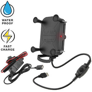 RAM X-Grip "Tough-Charge" Universal Waterproof Charging Cradle with Charger