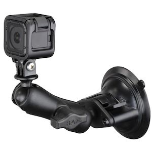 Suction Cup: RAM Action Camera / GoPro Mount with Suction Cup Base - Medium Arm