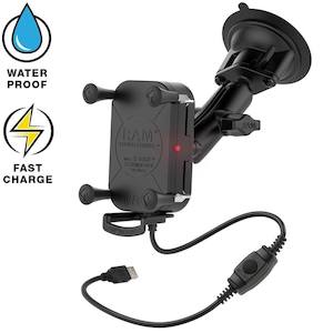 RAM X-Grip "Tough-Charge" Universal Waterproof Charging Cradle + Suction Base
