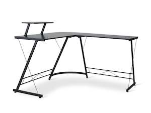 Corner Desk: Greyson Computer Corner Desk - Black