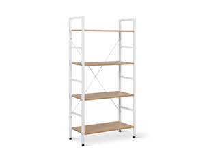 Hikuai 4 Tier Bookshelf - Natural + White