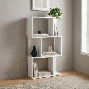 Namak 3 Tier Bookshelf Display Shelf - White