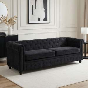 Aviana 3 Seater Sofa - Black
